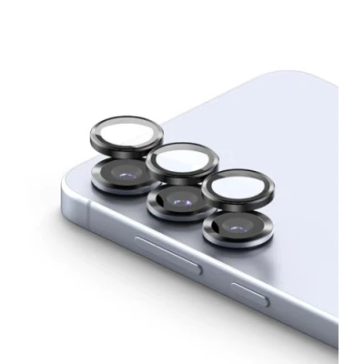Abbildung von Ringke Camera Lens Frame Glass [2 Stück] Kompatibel mit Samsung Galaxy S25 Plus Kameraschutz, HD Qualität Gehärtetes Glas Einzelne Linse Schutz Aluminiumrahmen Black