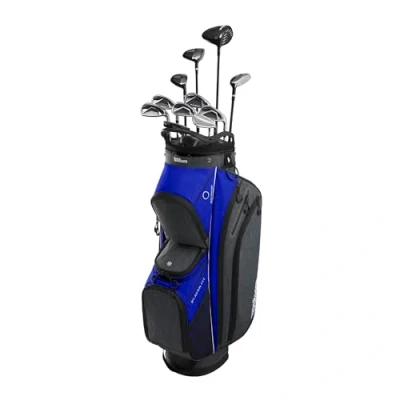 Abbildung von Wilson Men&#039;s Player FIT MRH Graph/CART R Flex Kompletter Satz, Blau/Schwarz/Weiß, Inkl Bag