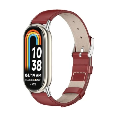 Abbildung von Echtes Lederband Rot Xiaomi Smart band 8