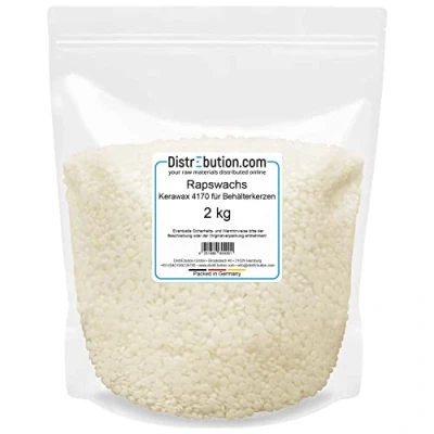 Abbildung von DistrEbution Rapswachs Kerawax 4170 für Behälterkerzen 2kg Kerzenwachs zu gießen