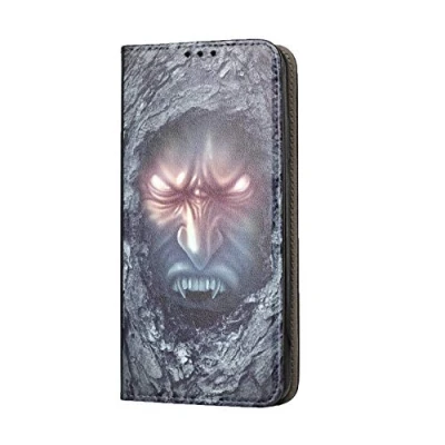 Abbildung von KX Mobile Hülle für Samsung Galaxy S20 FE Handyhülle Motiv 299 Vampir Blau Schwarz Premium Smart aus Kunstleder einseitig Bedruckt HandyCover