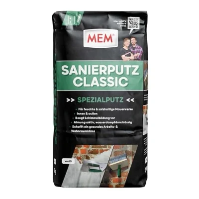 Abbildung von MEM Bauchemie Montagekleber Sanierputz Classic Weiß 25 Kg
