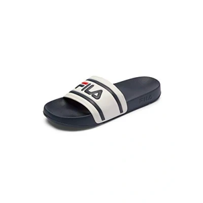 Abbildung von Fila Morro BAY Unisex Pantolette flach, Herren, Größe: 43, White/navy Kunststoff
