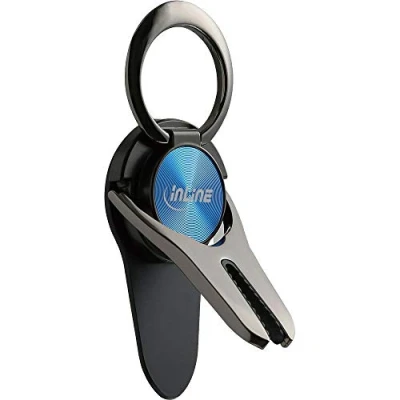 Abbildung von InLine 55266B Smartphone 3in1 Smartclip KFZ Halter, Ständer, Finger Halterung, selbstklebender Handygriff, Smartphonehalter, Selfie Handyhalter, blau