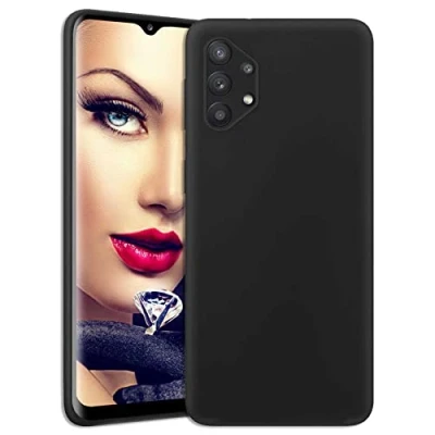 Abbildung von mtb more energy® Soft Silikon Hülle kompatibel mit Samsung Galaxy A32 4G (SM A325, 6.4&#039;&#039;) schwarz Ultra Silk Touch Liquid Silicone Case Handyhülle Cover Tasche