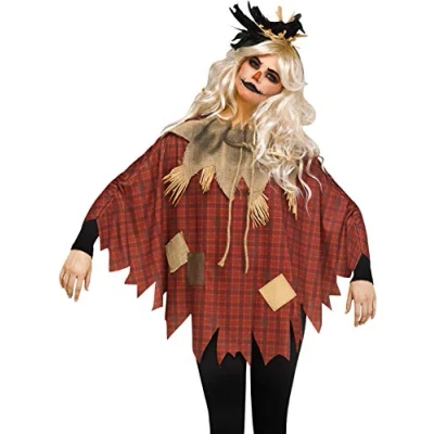 Abbildung von Fun World Kostüm Halloween Vogelscheuche Poncho, Verkleidung leicht gemacht: einfach überwerfen, fertig!