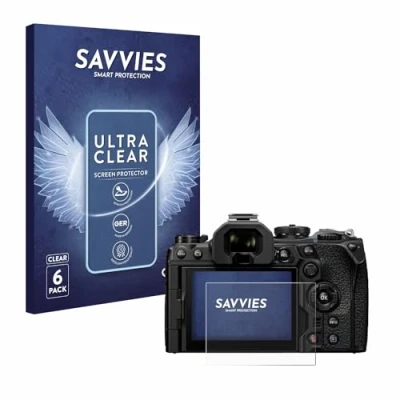 Abbildung von Savvies 6 Stück Schutzfolie für Olympus OM System 1 Mark II Displayschutz Folie Ultra Transparent