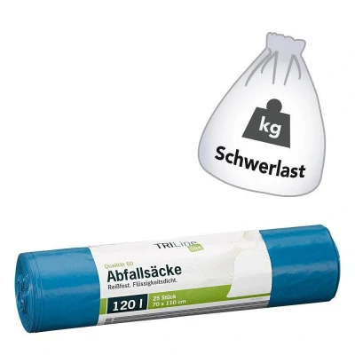 Abbildung von TRILine® Schwerlastsäcke Öko 120,0 l blau 25 St.
