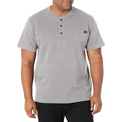 Abbildung von Dickies Herren Heavyweight Henley, Grau meliert, XX Large Hoch
