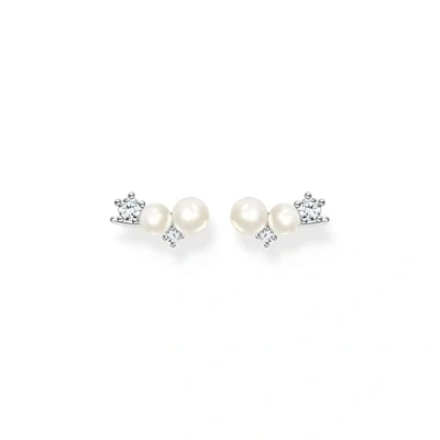 Abbildung von Thomas Sabo Damen Ohrstecker ear climber weiße Stein 925 Sterlingsilber H2211 167 14
