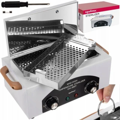 Abbildung von soulima Rasierer Reinigungsstation Heißluftsterilisator Trockene Hitze Sterilisator 300W Desinfektion