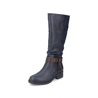 Abbildung von Rieker Plateaustiefel, Damen, Größe: 38, Nightblue schoko Schuhe