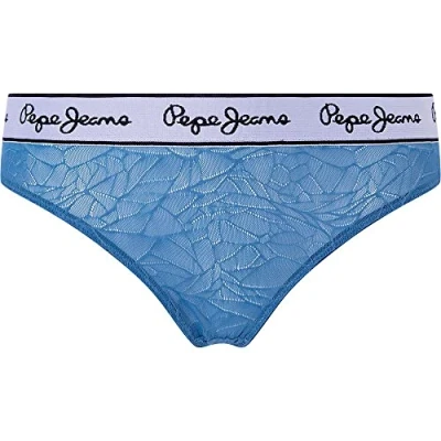 Abbildung von Pepe Jeans Damen Mesh Thong Bikini Style Underwear, Blue (Dulwich Blue), XS