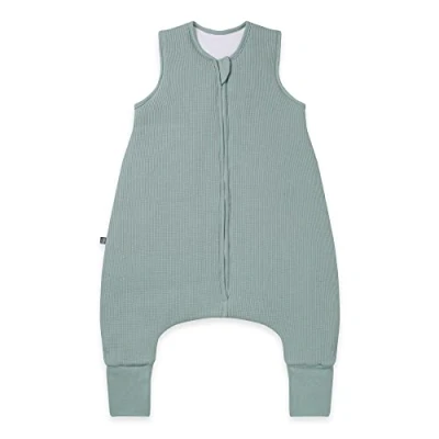 Abbildung von emma &amp; noah Baby Schlafsack mit umschlagbaren Füßen 2.5 TOG, Strampelsack für den Herbst und Winter, Bio Baumwolle, OEKO TEX Zertifiziert, Ideal aktive Kinder (Essential Mint, 110)
