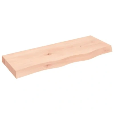 Abbildung von vidaXL Waschtischplatte, Multifunktional Arbeitsplatte mit Naturkante, Waschtischkonsole Tischplatte für Badezimmer, Holzplatte Platte Badmöbel, 80x30x(2 6) cm Massivholz Unbehandelt