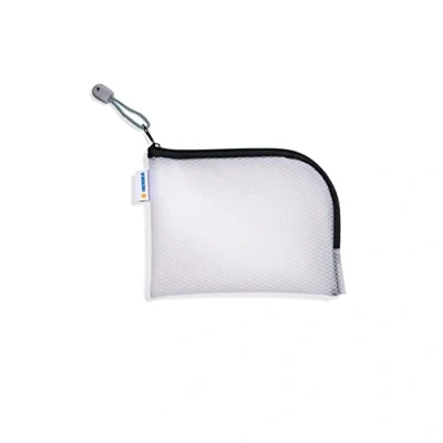 Abbildung von HERMA 20023 Reißverschlusstasche Reiseetui A6 transparent schwarz, kleine verschließbare Sichttasche mit Zipper, Kulturtasche für Handy, Ladekabel, Kosmetik, Stifte, Schlüssel