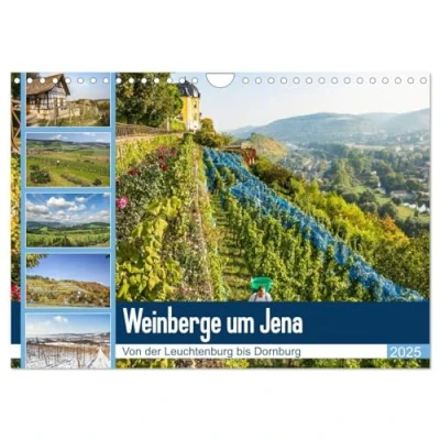Abbildung von Weinberge um Jena (Wandkalender 2025 DIN A4 quer), CALVENDO Monatskalender: der Weinanbau in Region Jena.