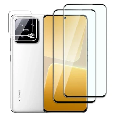 Abbildung von Dlxiks 2+2 Stück, Schutzfolie für Xiaomi 13 Pro, 9H Härte Folie Panzer Schutz Glas, Ultrabeständig,Anti Kratzen Hohe Klar Displayschutzfolie Pro
