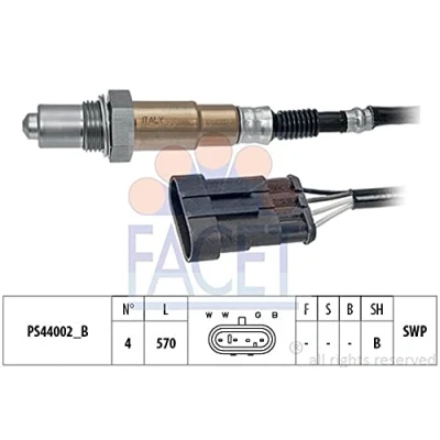 Abbildung von FACET 10.8237 Lambdasonde Made in Italy OE Equivalent beheizt, Planarsonde, Gewinde vorgefettet 4 FIAT: 500 Schrägheck, C Cabrio