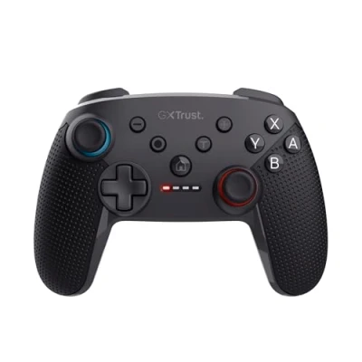 Abbildung von Trust Gaming GXT 1246 Muta Bluetooth Nintendo Switch Controller, Controller mit Play and Charge Kabel, Dual Shock Vibration, 15h Spielzeit, Aufladbarer Akku, für Lite, OLED, Schwarz