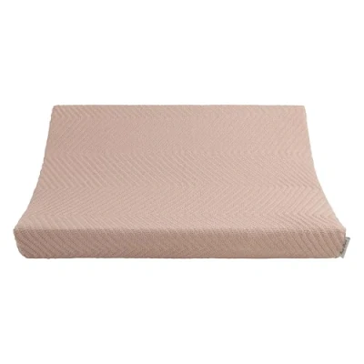 Abbildung von Baby&#039;s Only Baby Wickelauflagenbezug Bezug für Wickelauflage Grace aus Baumwolle mit Fischgrätenmuster Wickelunterlage 45x70 Blush