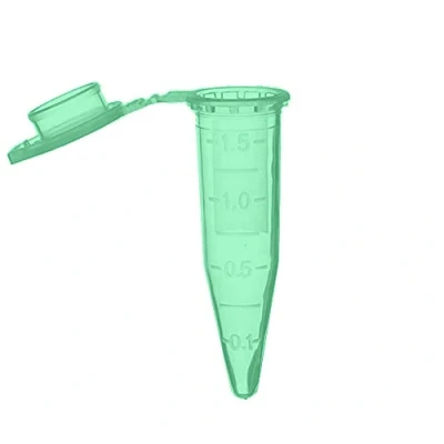 Abbildung von MUHWA Mikrozentrifugenröhrchen aus Polypropylen mit Schnappverschluss, 1,5 ml Mikro Reagenzgläser, konische Mikroröhrchen, Probenfläschchen für Labor, 500 Stück (grün)