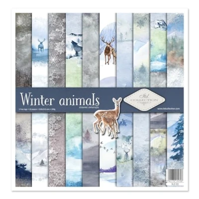 Abbildung von ITD Collection Scrapbooking Paket 12x12 inches, Papier,Dekorpapier, Decoupage, Kartenherstellung, Papiergröße 310 x 320 mm (SLS 022) Wintertiere, Mittel