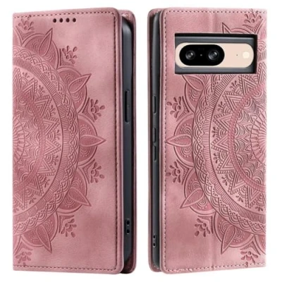 Abbildung von CoverKingz Handyhülle für Google Pixel 9/9 Pro Handytasche mit Kartenfach Wallet Case Cover Handy Hülle klappbar Motiv Mandala Rose