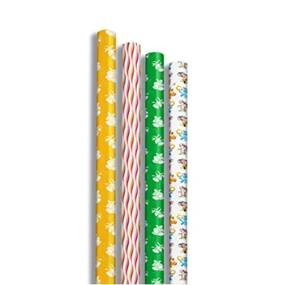 Abbildung von Clairefontaine 202037AMZC Karton mit 12 Rollen Geschenkpapier Excellia 2mx0m70 80g, sortierte Motiven Vintage,