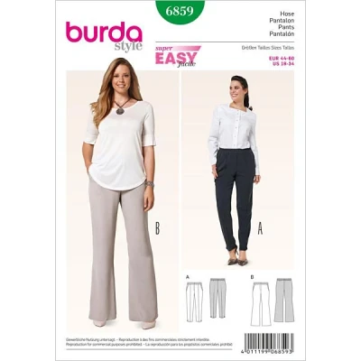 Abbildung von Burda Schnittmuster Hose 6859