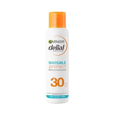 Abbildung von Garnier Delial Invisible Protect Sonnennebel für den Körper mit [Aloe Vera] Hoher LSF 30 Transparentes Finish Nicht klebrig Sehr wasserfest 150 ml