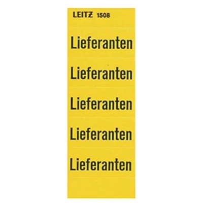 Abbildung von Leitz 15080000 Inhaltsschild Lieferanten, selbstklebend, 100 Stück, gelb