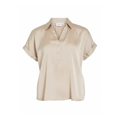Abbildung von VILA Vienna Ravenna NOOS Bluse, Damen, Größe: 36, Cement