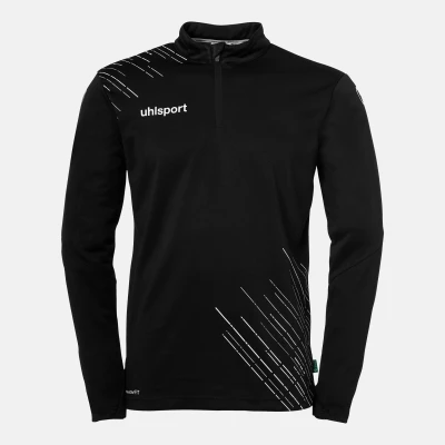 Abbildung von uhlsport Herren Score 26 1/4 Zip Top Sport Jacke Sweatshirt Pullover Fußball Fitness Gym Hoody Pulli, Schwarz/Weiß, L EU