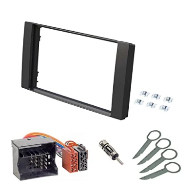 Abbildung von Audioproject A161 Autoradio Doppel DIN Radioblende Set kompatibel mit Ford C Max S Focus 2 Fiesta Fusion Mondeo Kuga Transit Radioadapter schwarz