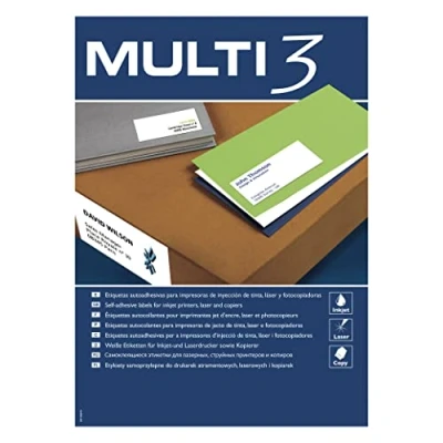 Abbildung von Selbstklebende Etiketten Multi3/ 210 x 148 mm