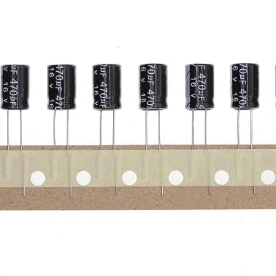 Abbildung von 50 Stück 16V 470UF Steckbarer Aluminium Elektrolytkondensator 8x12 8 * 12mm
