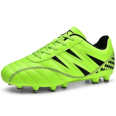 Abbildung von ASHION Fußballschuh Kinder Fussballschuhe Footballschuhe Outdoor Athletic Soccer Schuhe Z01,C Grün,38 EU