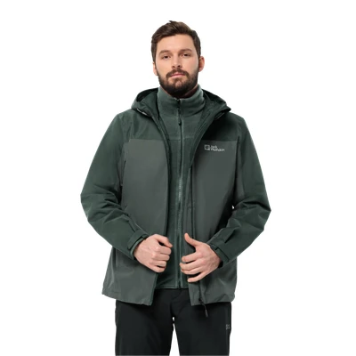 Abbildung von Jack Wolfskin Romberg 3IN1 Jacket Hardshelljacke, Herren, Größe: Small, Slate green