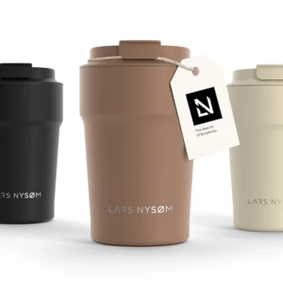 Abbildung von LARS NYSØM Thermobecher Bevægelse, Edelstahl, Auslaufsicherer Travel Mug für Kaffee und Tee unterwegs 380ml 500ml