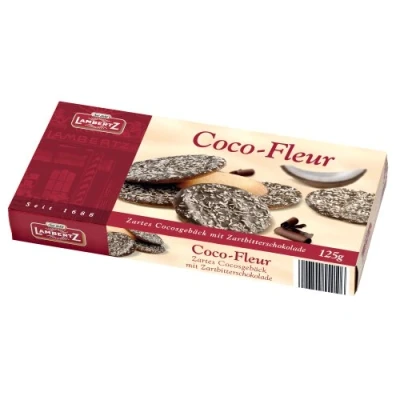 Abbildung von Lambertz Coco Fleur Cocosgebäck mit Zartbitterschokolade 20 x 125g
