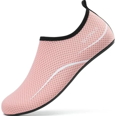Abbildung von Sixspace Herren Damen Badeschuhe Wasserschuhe Aquaschuhe Strandschuhe Schnell Trocknend Slip on Breathable Schwimmschuhe Surfschuhe für Beach Pool Surfen Yoga Rosa(Lieferantengröße 37 EU)