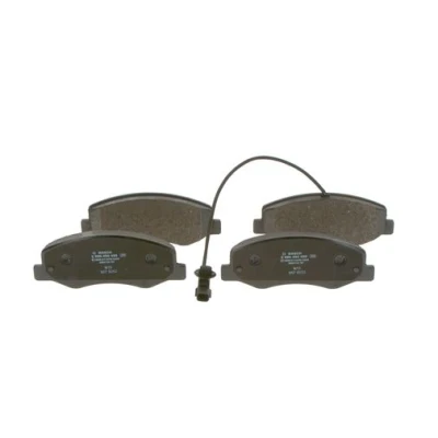 Abbildung von BOSCH 0 986 494 499 Bremsbelagsatz Low Metallic mit integriertem Verschleißsensor Anti Quietsch Blech RENAULT: MASTER 3 Pritsche/Fahrgestell