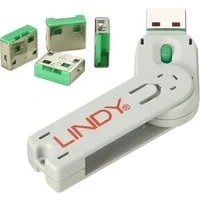 Abbildung von USB Port Schloss (4 Stück) mit Schlüssel, Diebstahlschutz