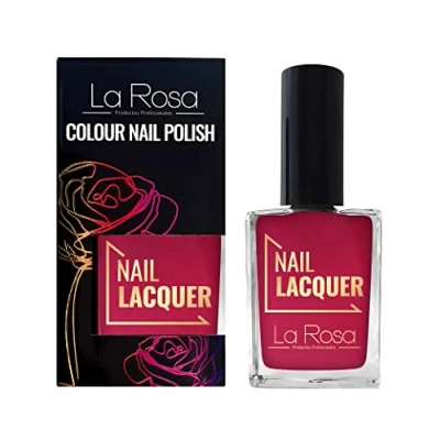 Abbildung von La Rosa Nagellack Energetische Farbe mit richtiger Deckkraft Langlebige Formel Gute Konsistenz Einfache Anwendung gut geformtem Pinsel Himbeere 15 ml