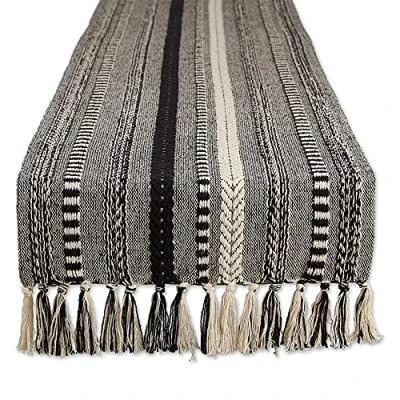 Abbildung von DII Farmhouse Tischläufer Kollektion, geflochten, gestreift, 38,1 x 27,4 cm, Schwarz