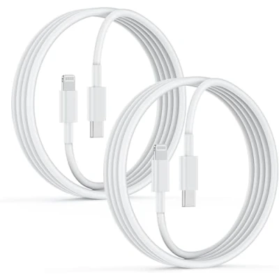 Abbildung von USB C auf Lightning Kabel 2M 2Pack, [Apple MFi Zertifiziert] iPhone Ladekabel Original Schnellladekabel für 14/13/12/11 Pro Max/Pro/XR/XS/X/SE/8Plus