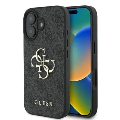 Abbildung von Apple iPhone 16 Hülle Kunststoff Guess Hard Case/Backcover Handyhülle Schwarz