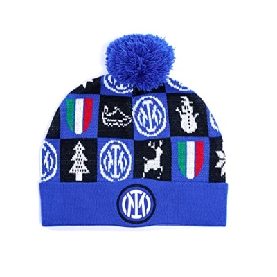 Abbildung von Inter Weihnachtsmütze, Xmas 2021_Beanie, Mütze Unisex, Erwachsene, Einheitsgröße, Blau