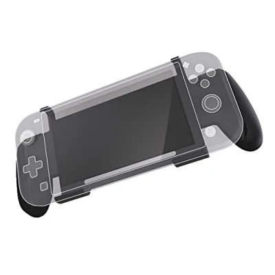 Abbildung von Konix Mythics Comfort Grip Handgriffstütze für die Nintendo Switch Lite Platz 4 Spiele Schwarz